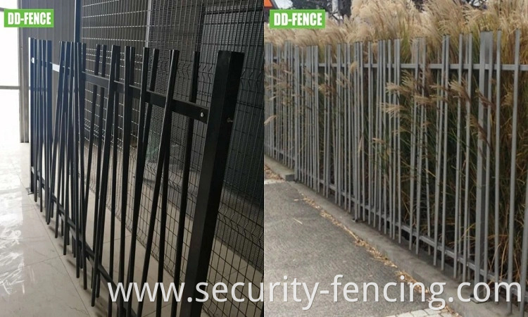 Outdoor Ornamental Galvanized Steel Fence Panel Metal Fencing Wrought Iron Fence for Garden Yard